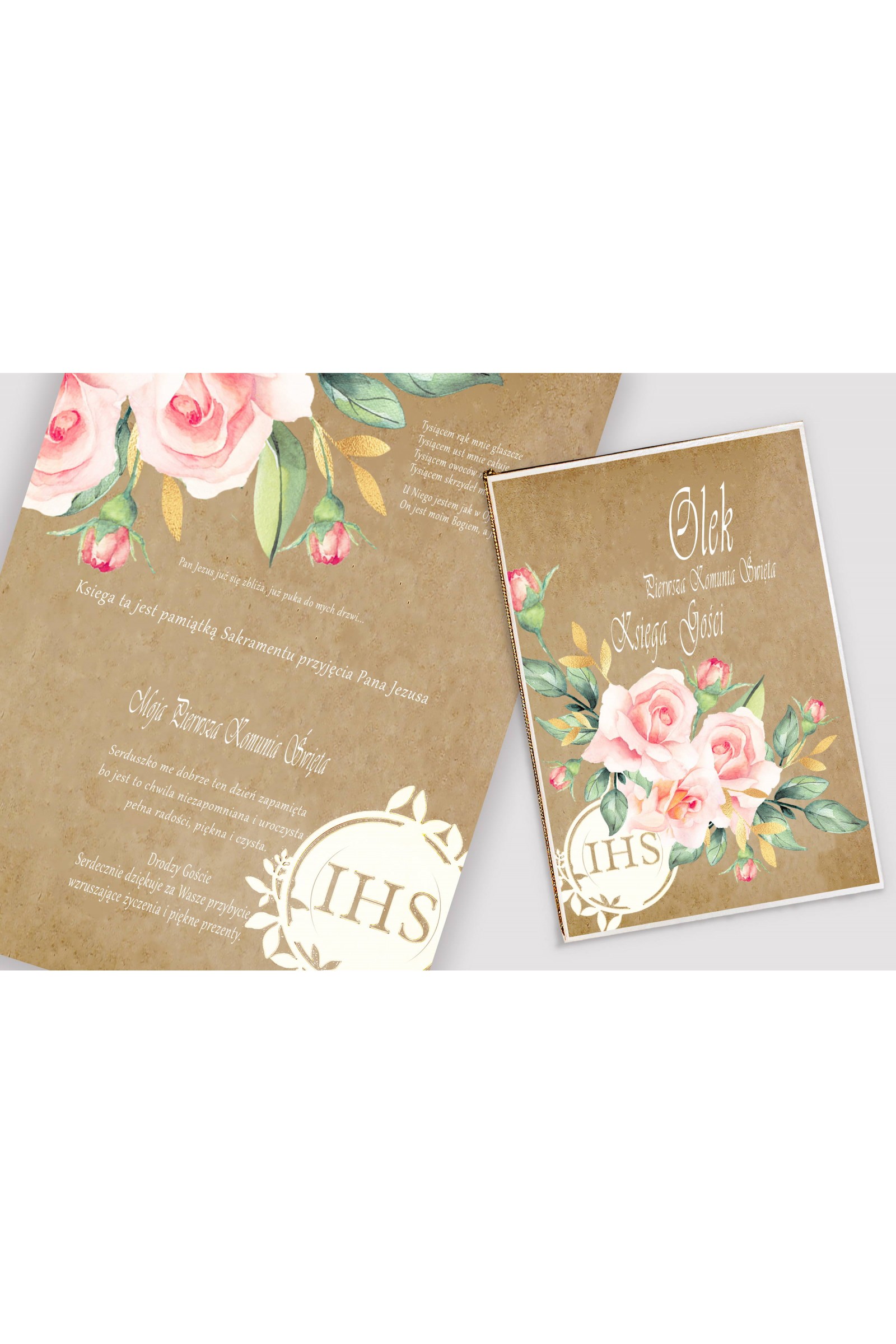 Personalisiertes dekoratives Kommunionsset - Pergamentstrauß - obraz 4