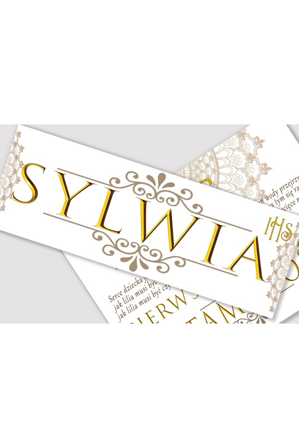 Personalisiertes Kommunionposter mit Namen - Rosette - obraz 1