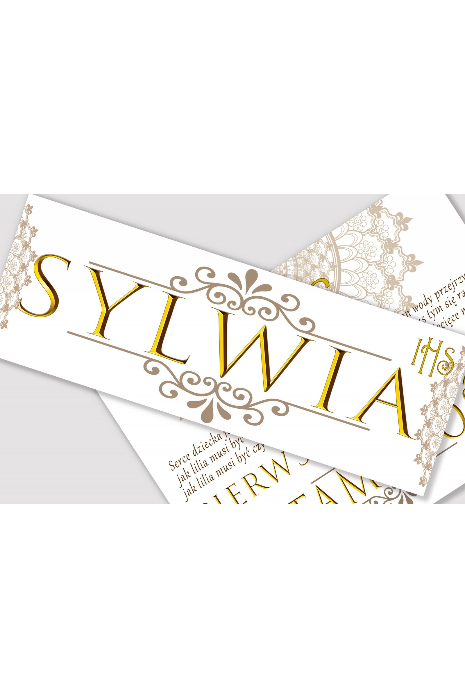 Personalisiertes Kommunionposter mit Namen - Rosette - obraz 1