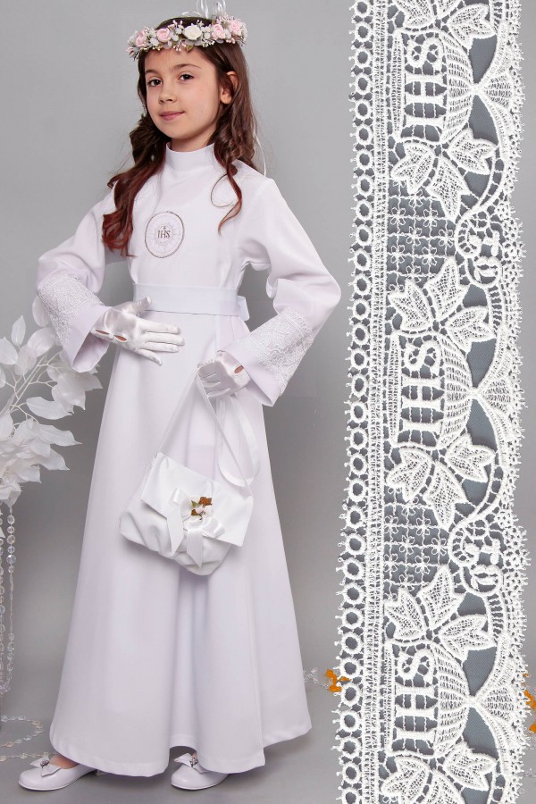 Kommunion albe mit guipure 14a/UK-R3 - obraz 1