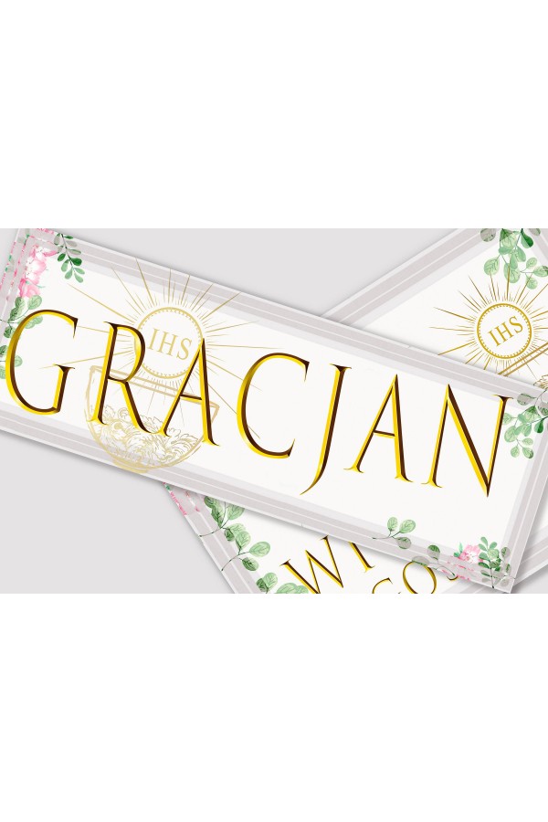 Personalisiertes Kommunionposter mit Namen - Aquarell Veilchen - obraz 1