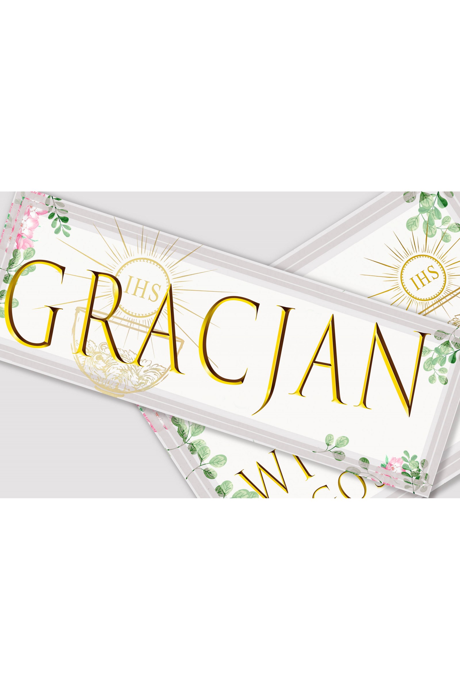 Personalisiertes Kommunionposter mit Namen - Aquarell Veilchen - obraz 1