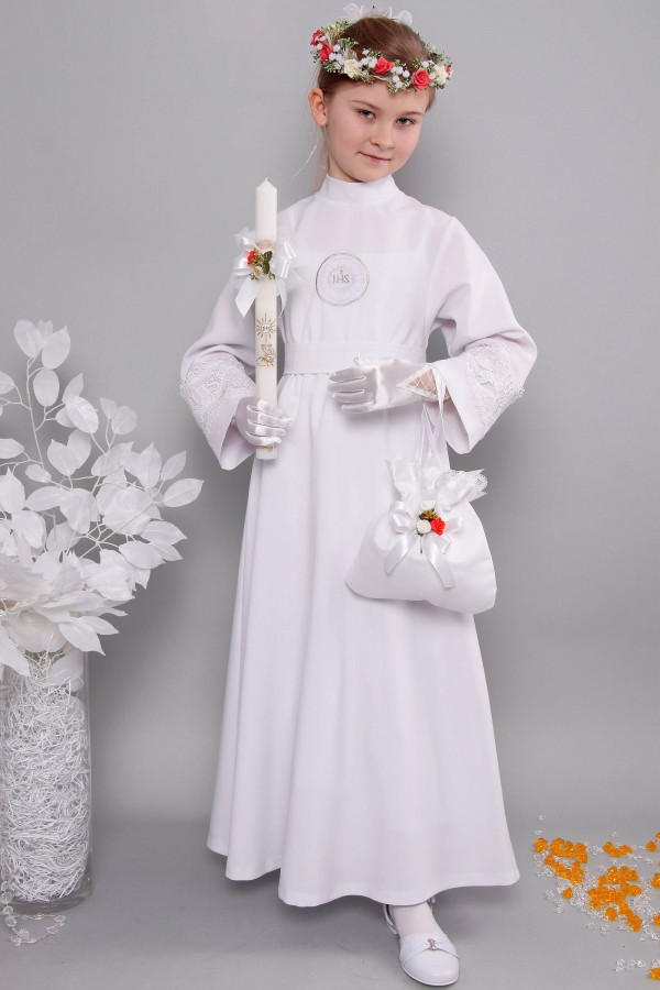 Kommunion albe mit guipure 14a/UK-R3 - obraz 2