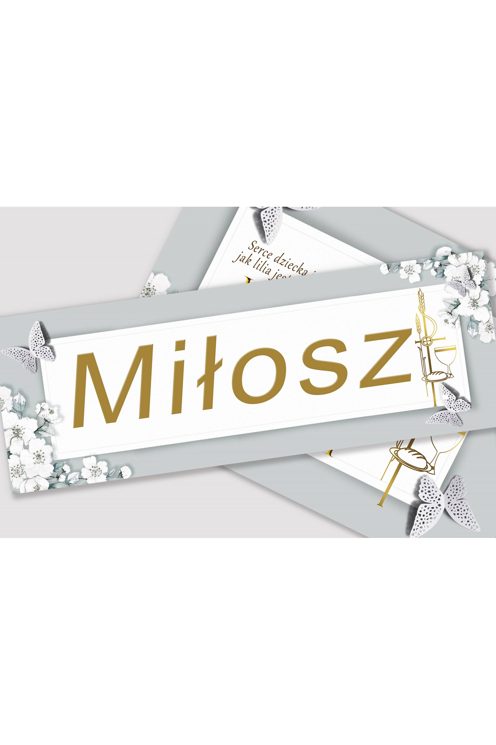 Personalisiertes Kommunionsposter mit Namen - Jasmingarten - obraz 1