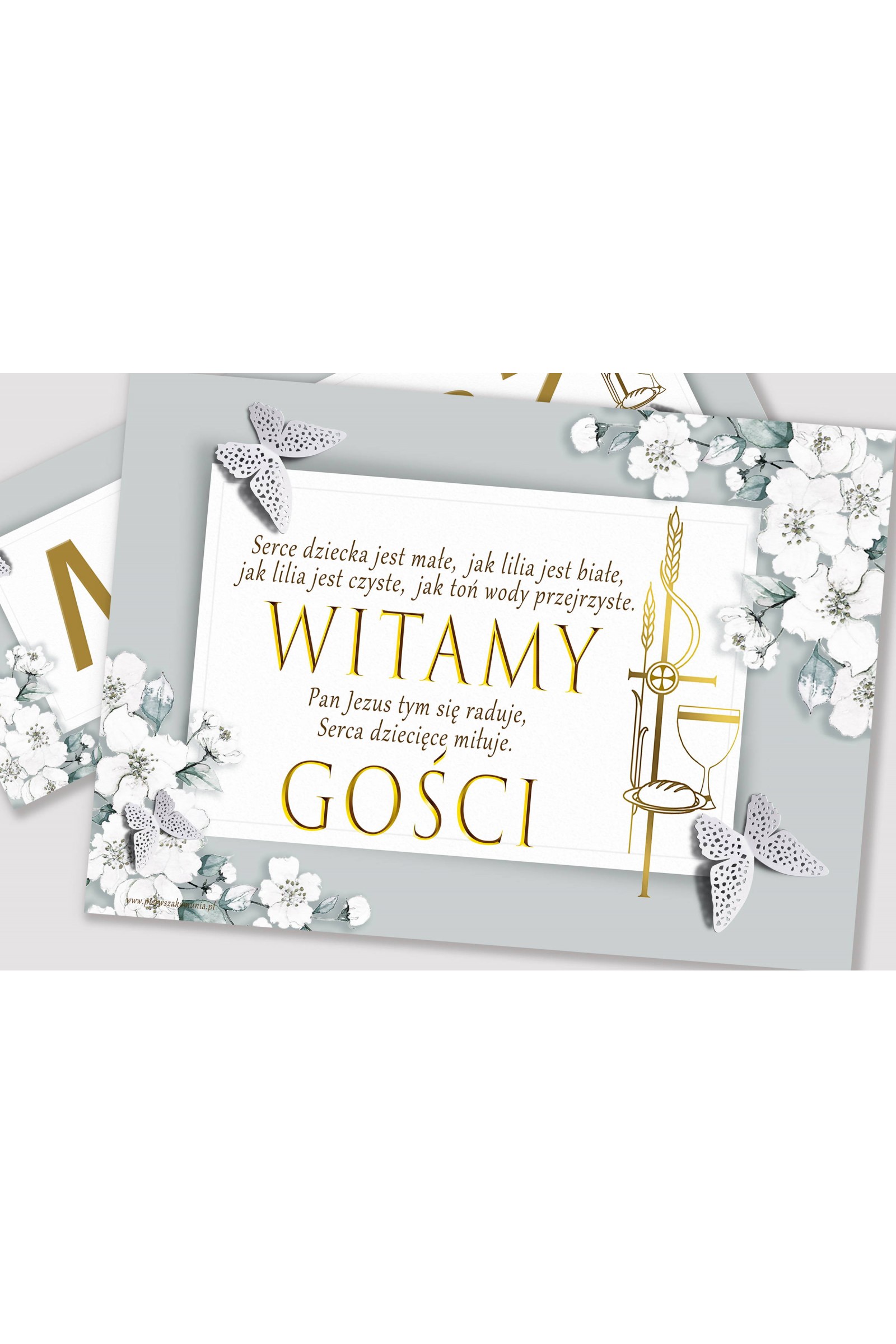 Personalisiertes Kommunionsposter mit Namen - Jasmingarten - obraz 2