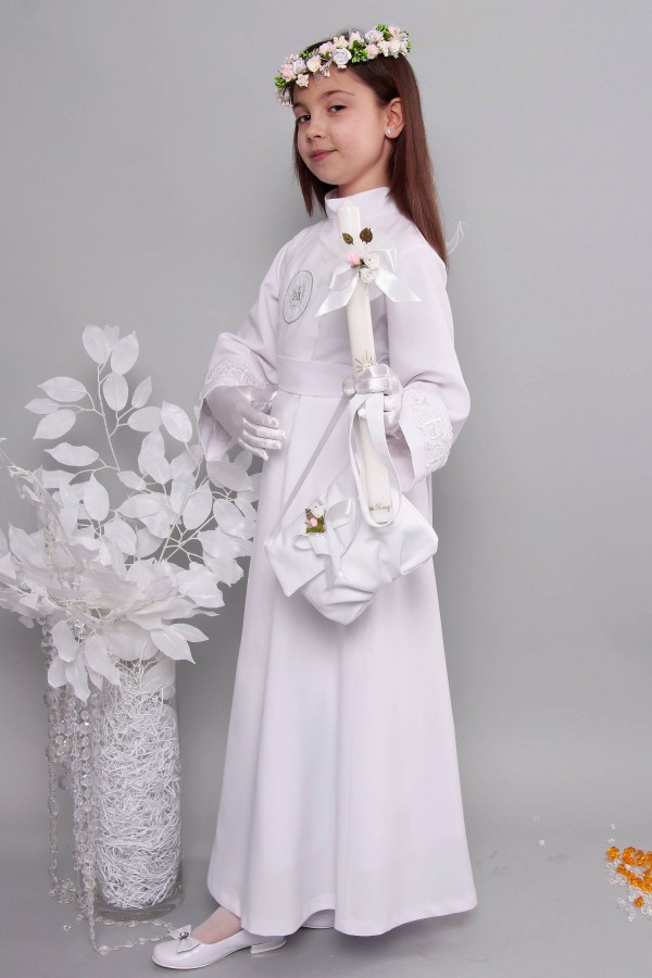 Kommunion albe mit guipure 14a/UK-R2 - obraz 3