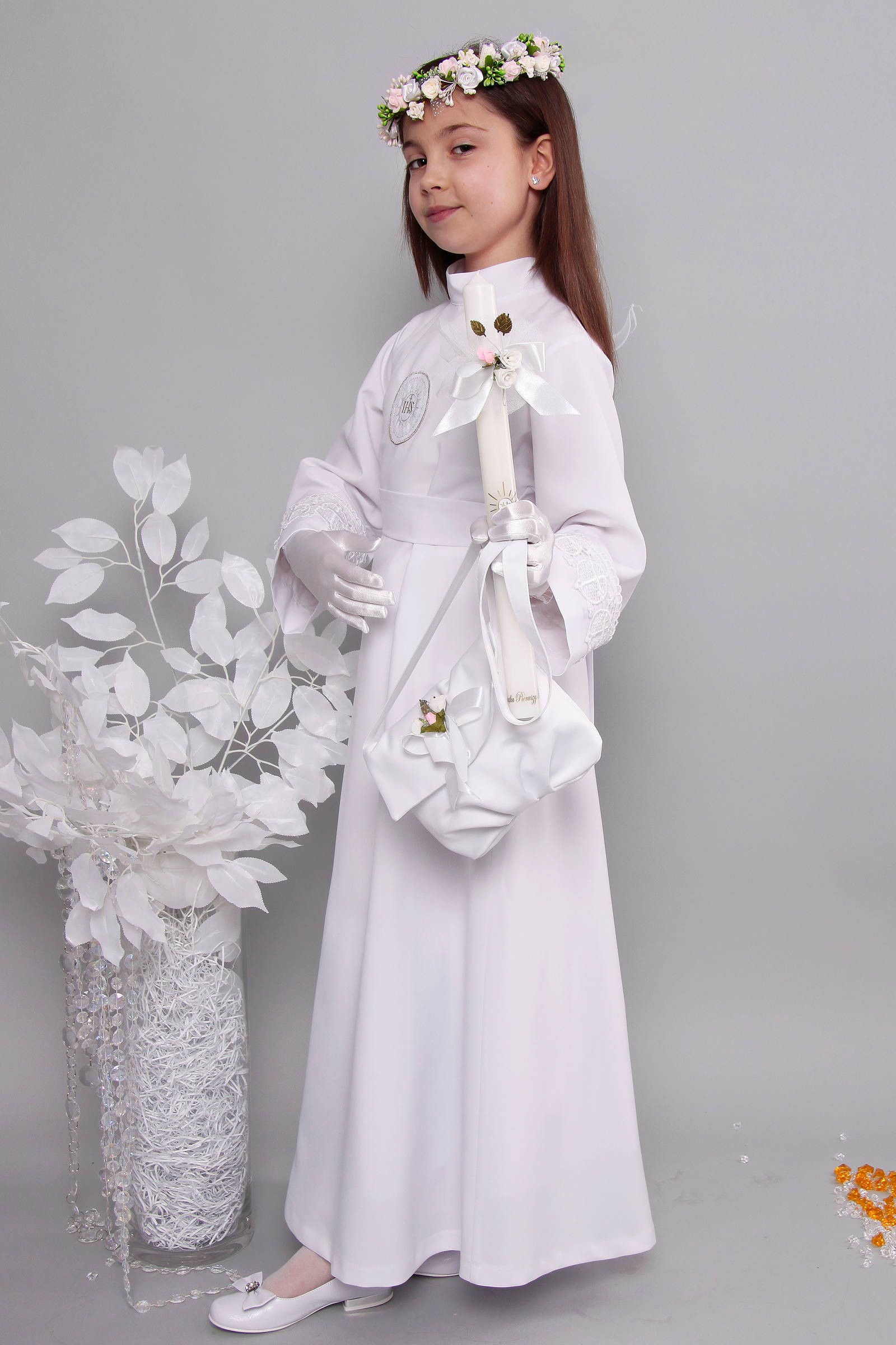 Kommunion albe mit guipure 14a/UK-R2 - obraz 3