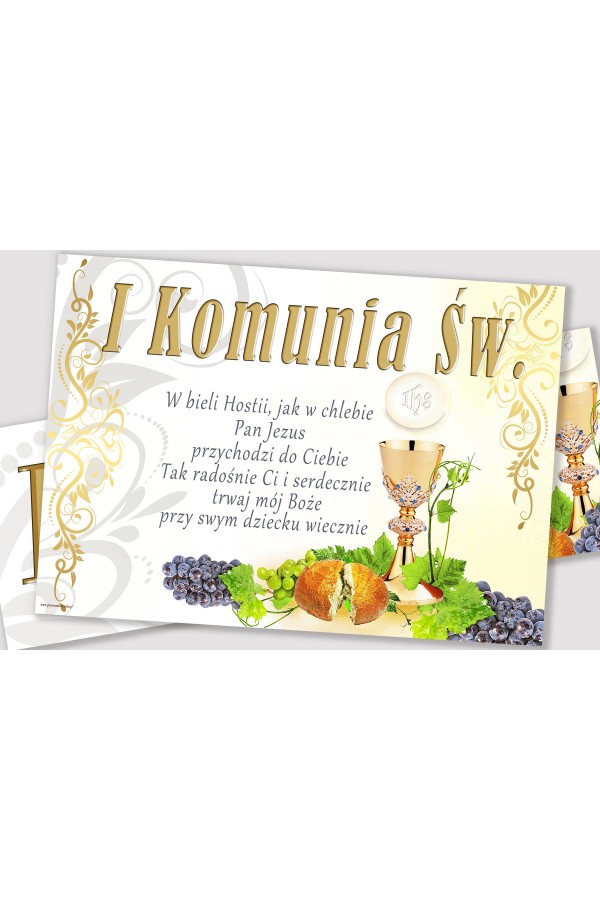 Personalisiertes Kommunionposter mit Namen - Kelch - obraz 2
