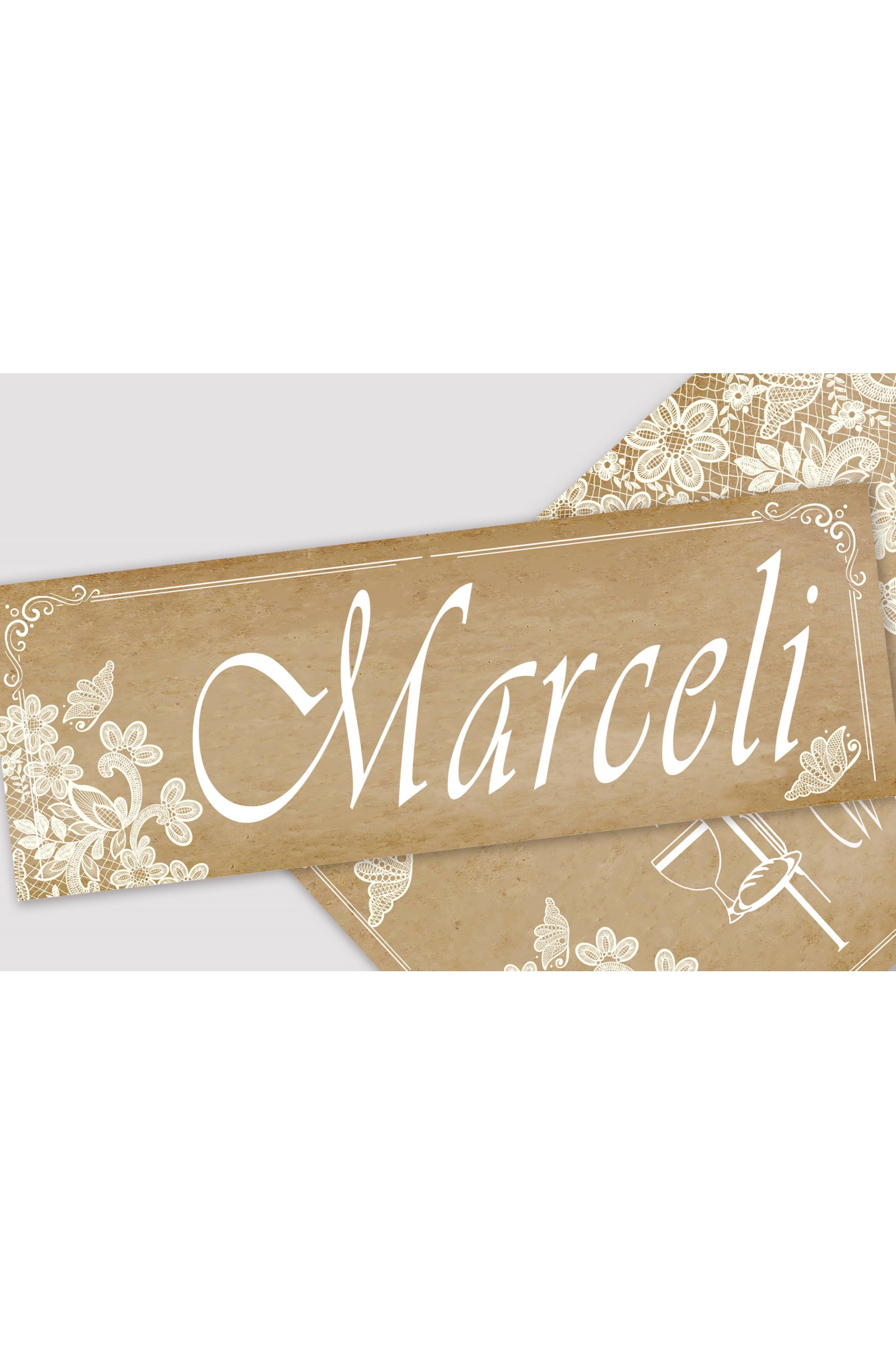 Personalisiertes Kommunionposter mit Namen - Pergament Schmetterling - obraz 1