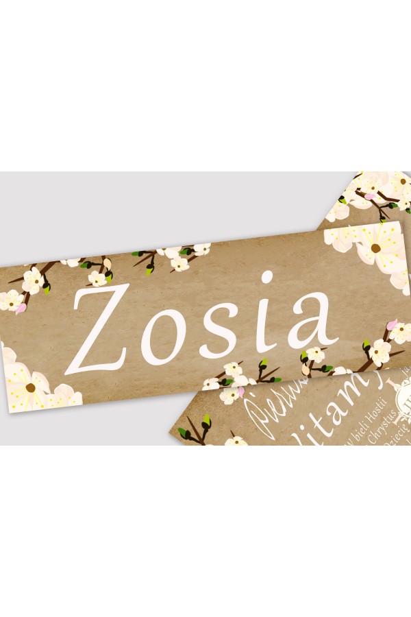 Personalisiertes Kommunionsposter mit Namen - Pergament Obstgarten - obraz 1