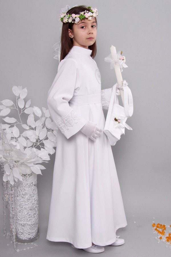 Kommunion albe mit guipure 14a/UK-R2 - obraz 4