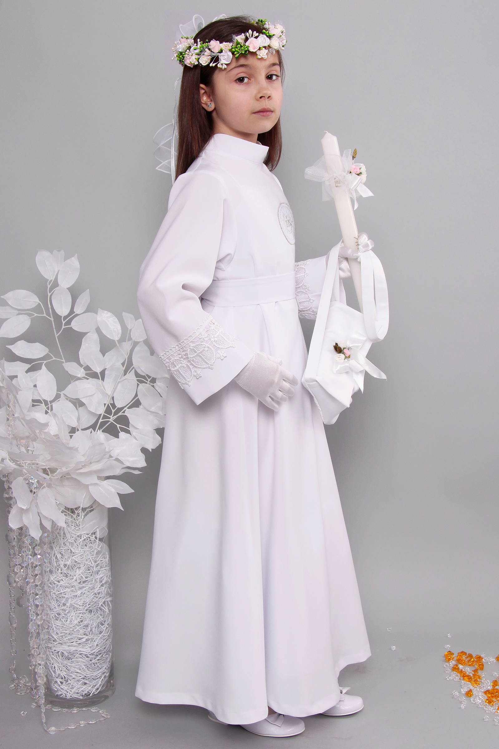 Kommunion albe mit guipure 14a/UK-R2 - obraz 4