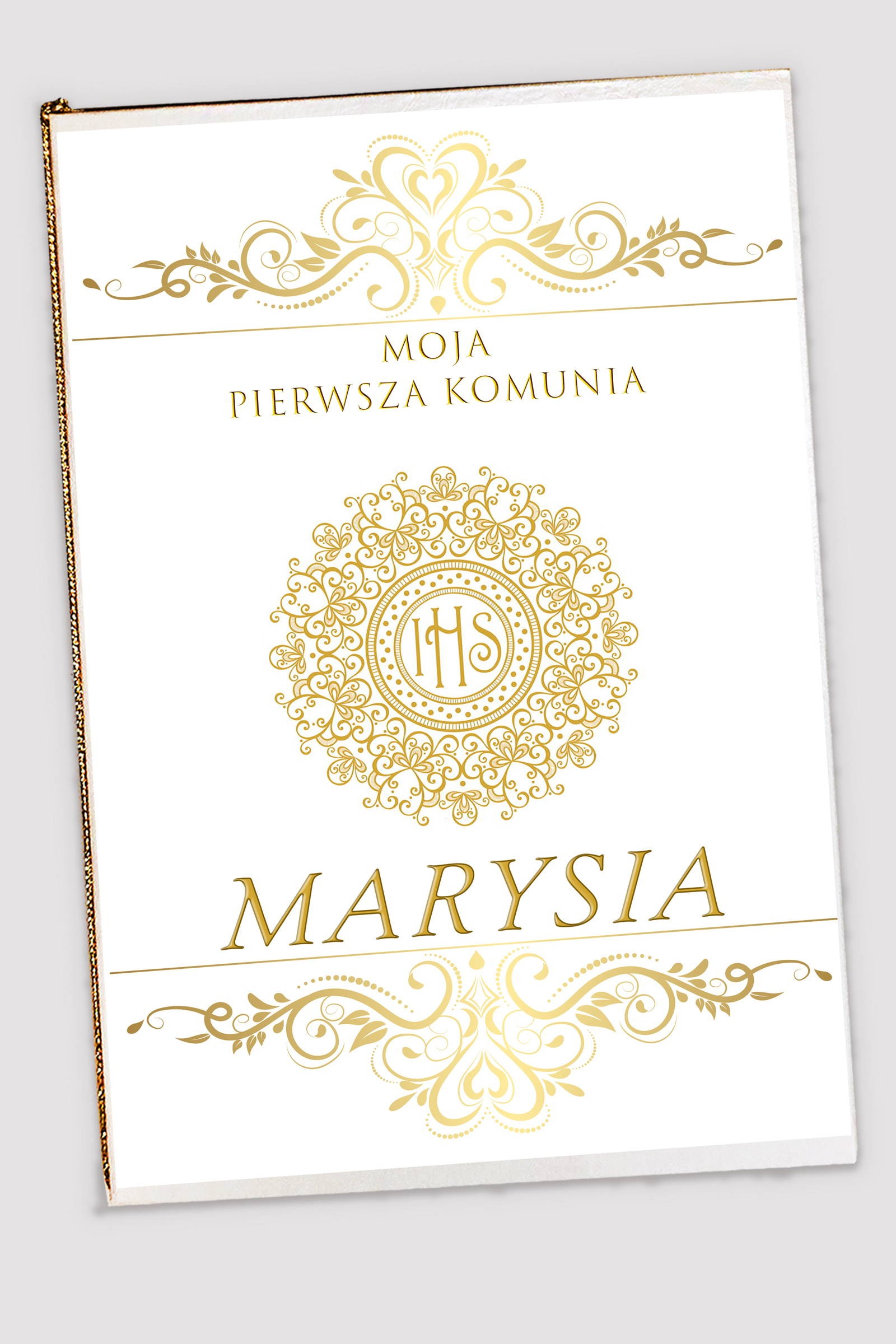 Personalisiertes Erinnerungsbuch an die Kommunion - Elegance - obraz 1