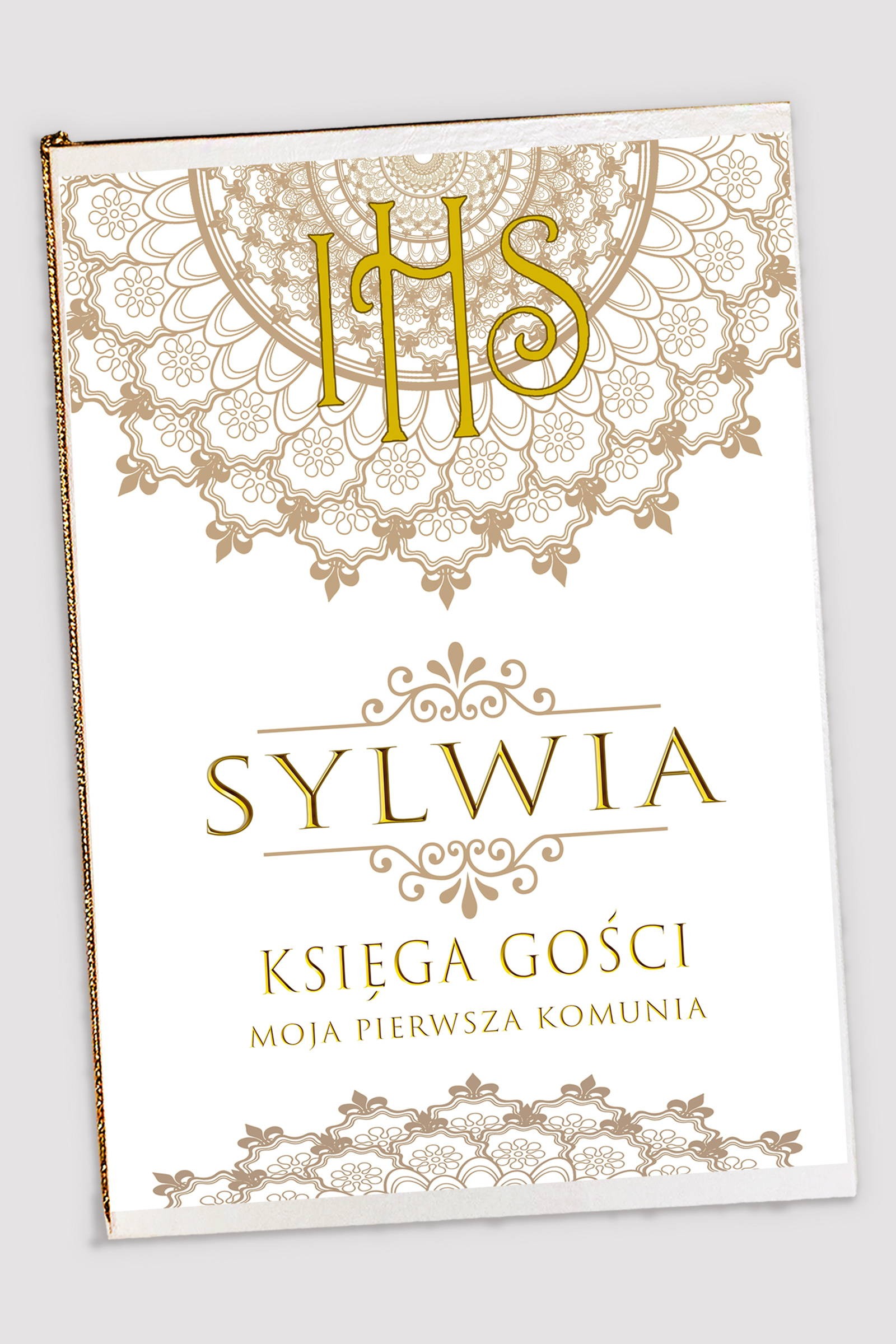 Personalisiertes Erinnerungsbuch an die Kommunion - Rosette - obraz 0