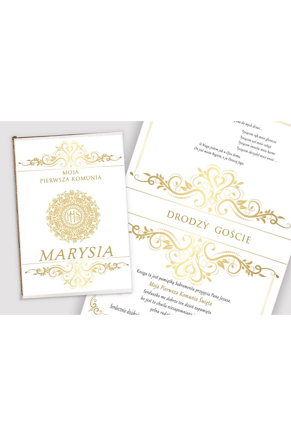 Personalisiertes Erinnerungsbuch an die Kommunion - Elegance - obraz 0
