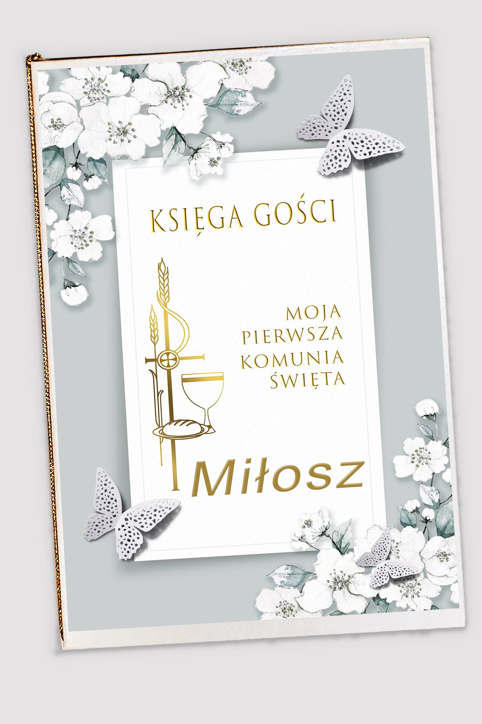 Personalisiertes Erinnerungsbuch zur Kommunion - Jasmine garden - obraz 0