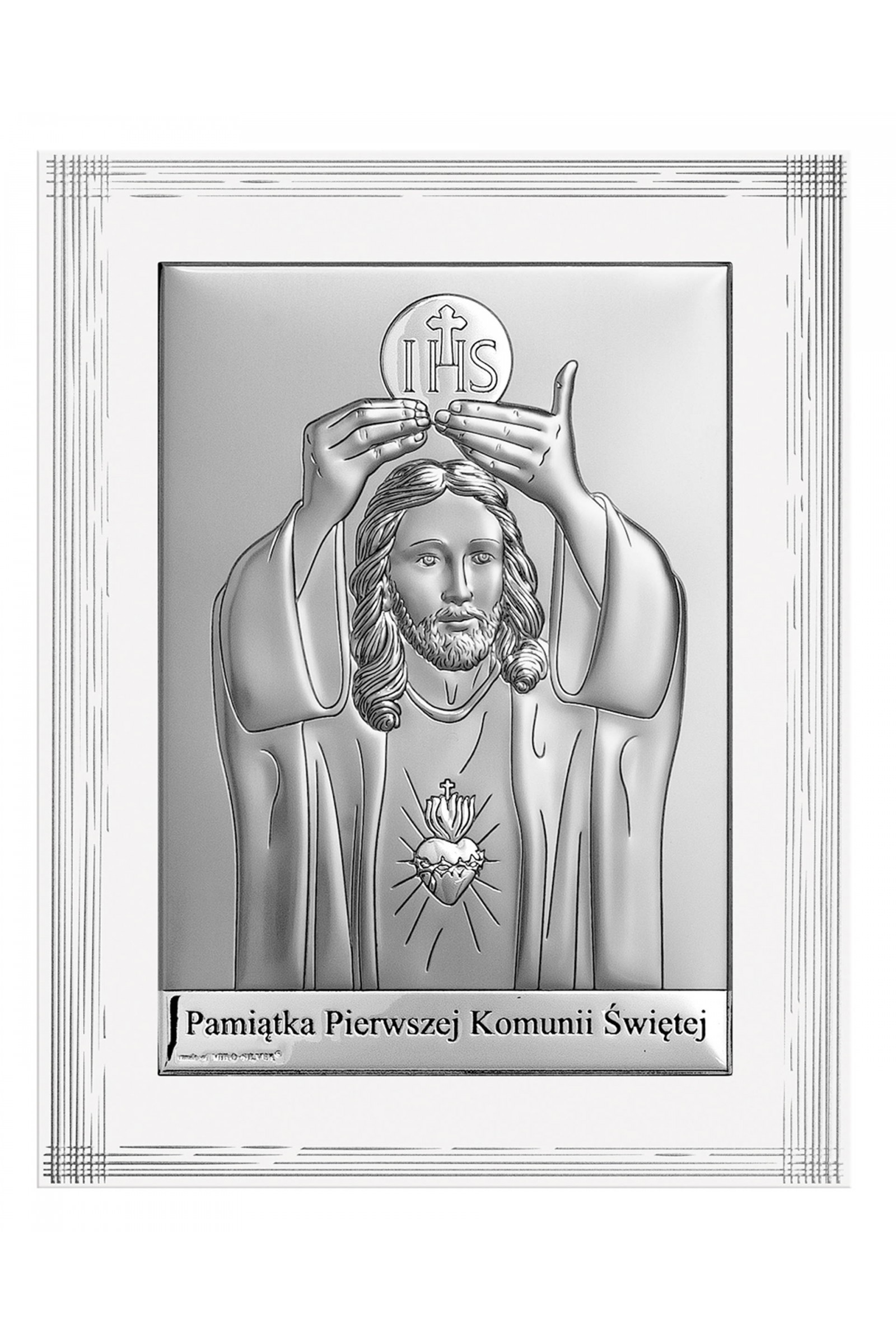 Bild zum Gedenken an die erste heilige Kommunion mit Jesus, rechteckig Bild zum Gedenken an die erste heilige Kommunion mit Jesus, rechteckig - obraz 0