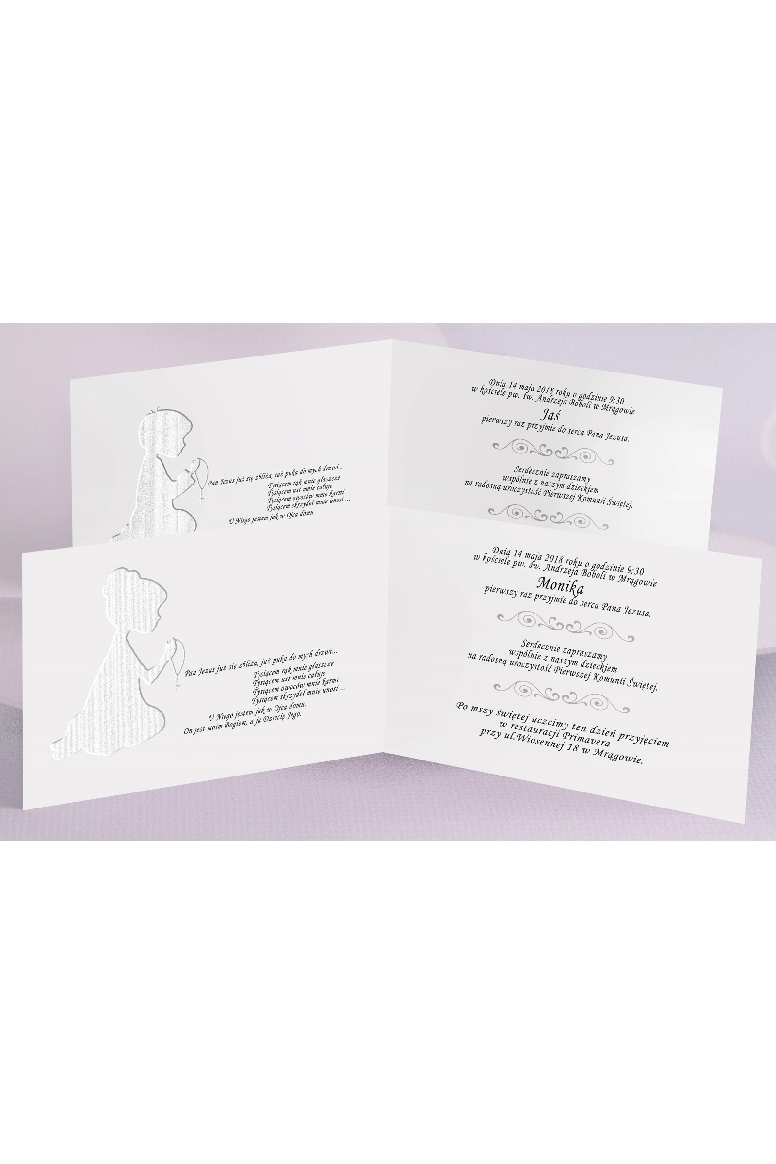 Personalisierte Kommunioneinladungen beliebt - Kinder (1,2) - obraz 2