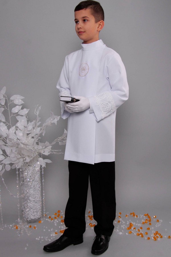 Kommunion albe mit guipure 2g/UK-AK1 - obraz 2