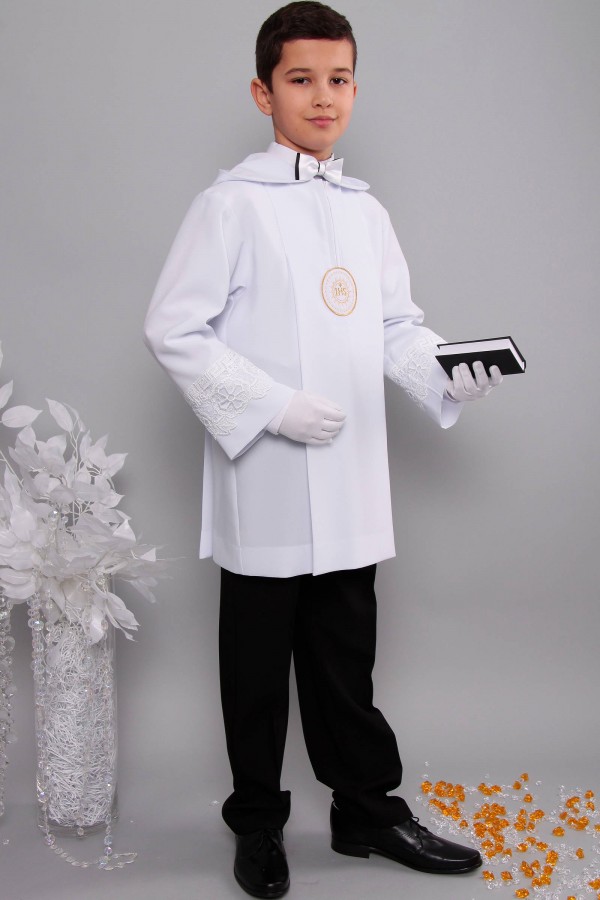 Kommunion albe mit guipure 2kg/UK-AK1 - obraz 2