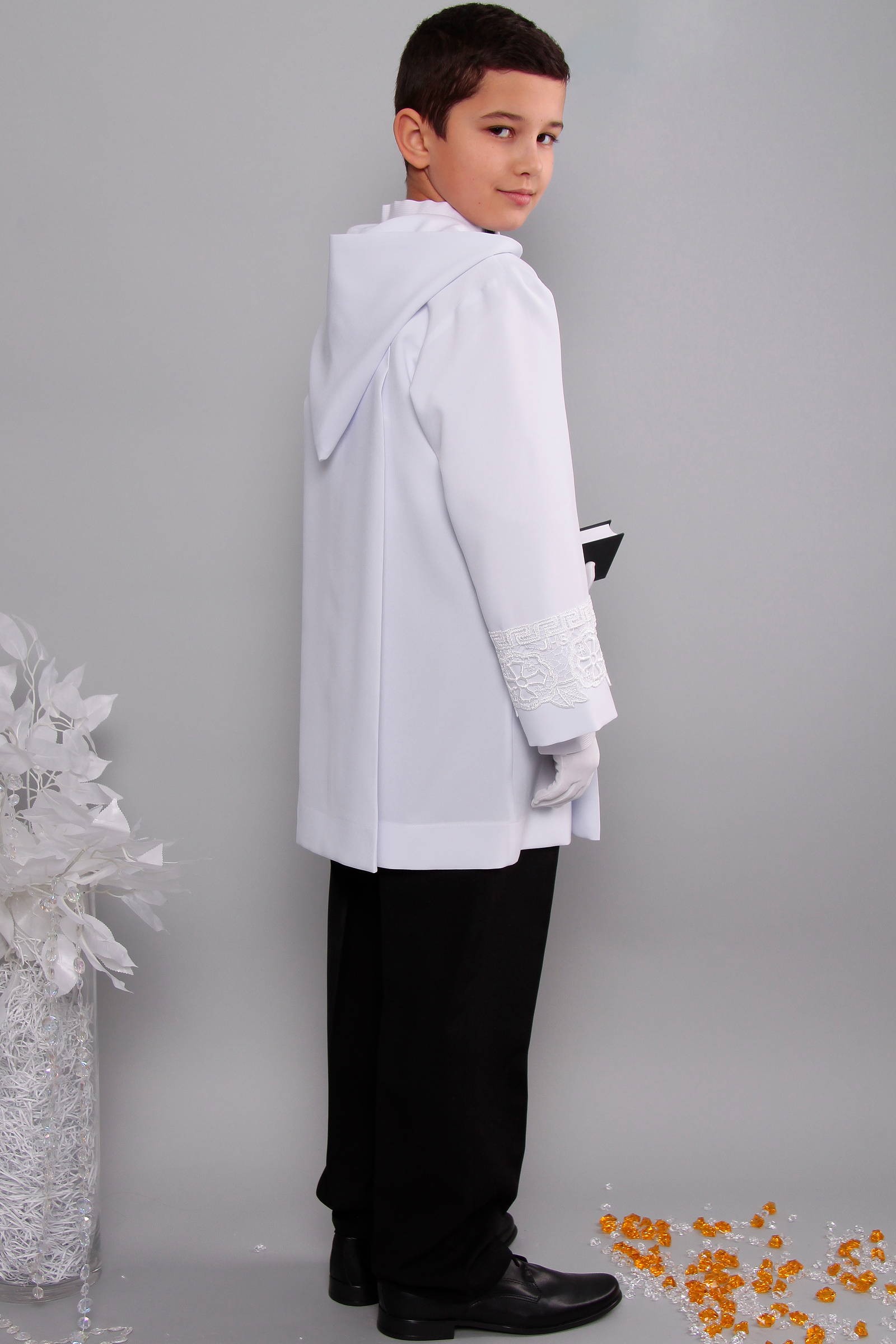 Kommunion albe mit guipure 2kg/UK-AK1 - obraz 3