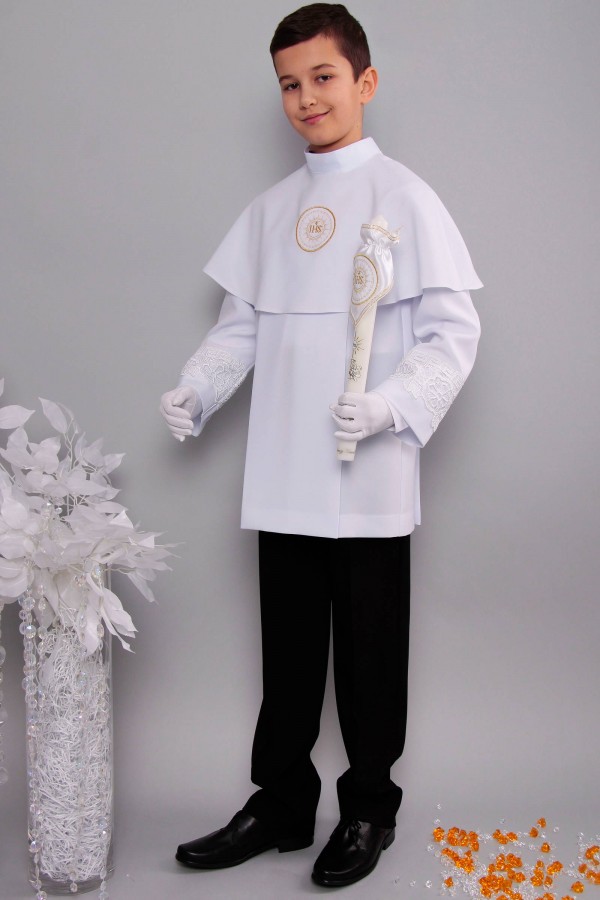 Kommunion albe mit guipure 3g/UK-AK1 - obraz 2