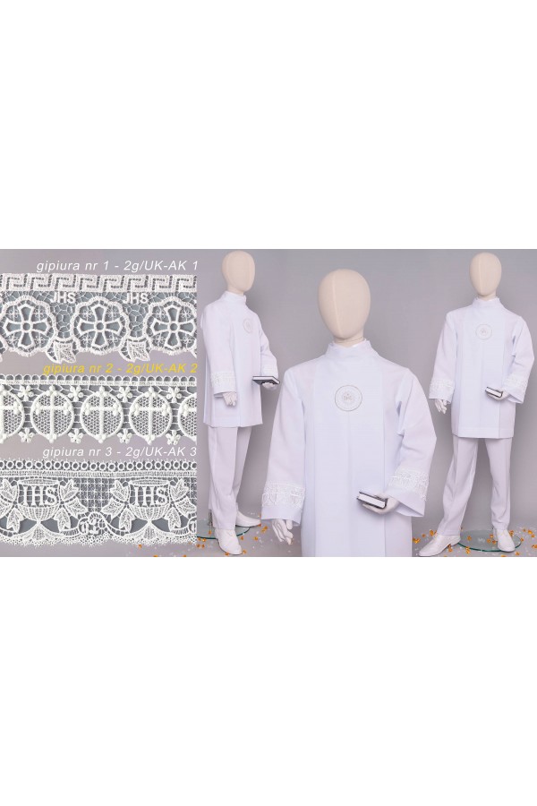 Kommunion albe mit guipure 2g/UK-AK2 - obraz 3