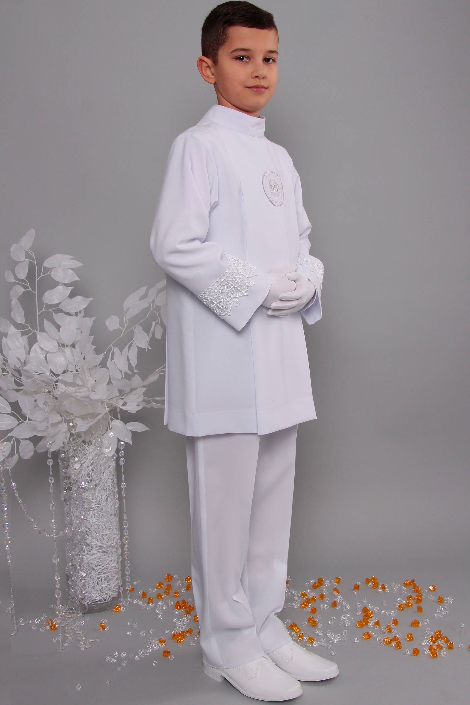 Kommunion albe mit guipure 2g/UK-AK2 - obraz 2