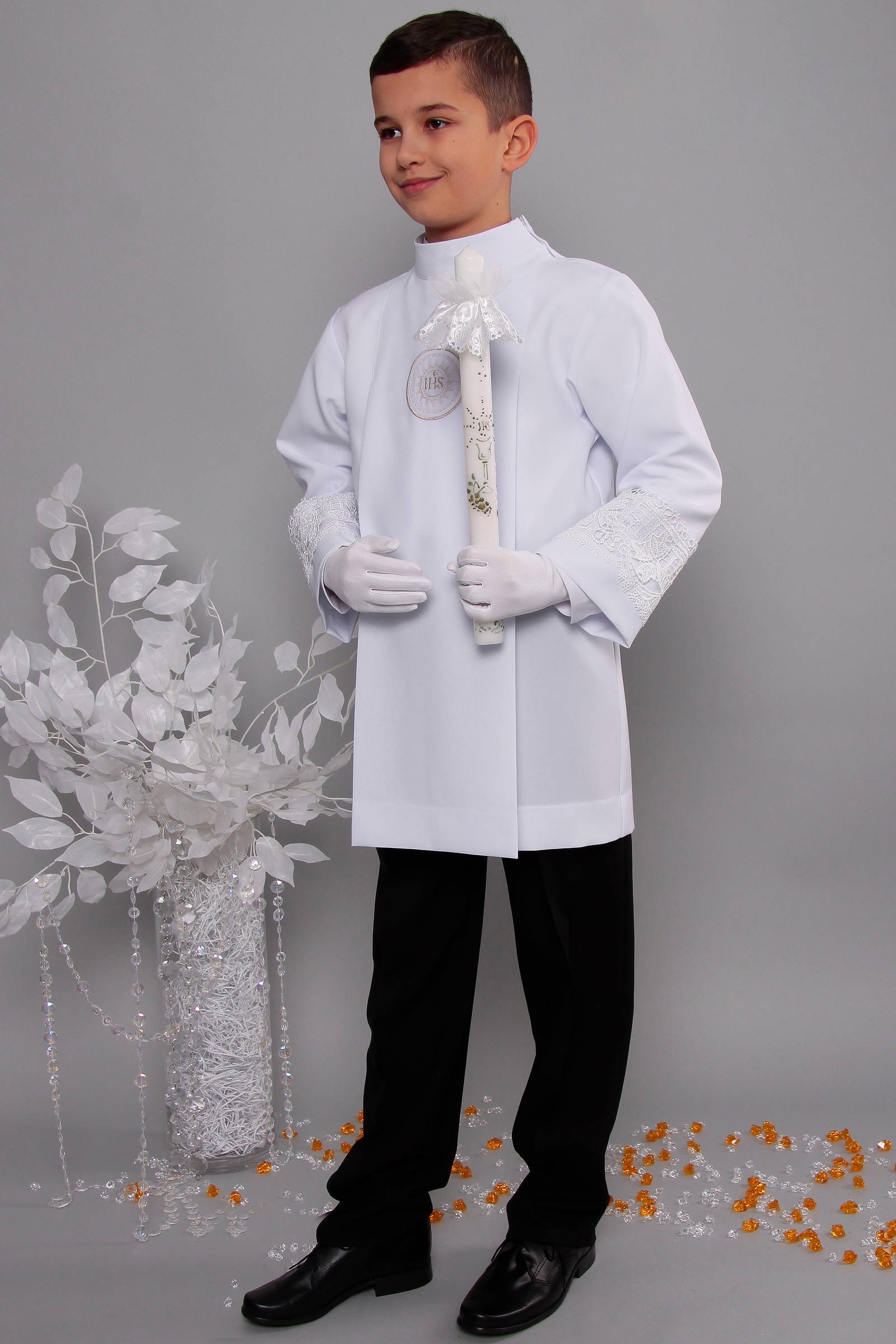 Kommunion albe mit guipure 2g/UK-AK3 - obraz 2