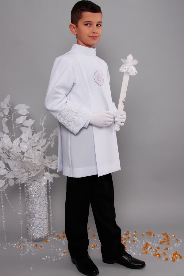 Kommunion albe mit guipure 2g/UK-AK3 - obraz 3