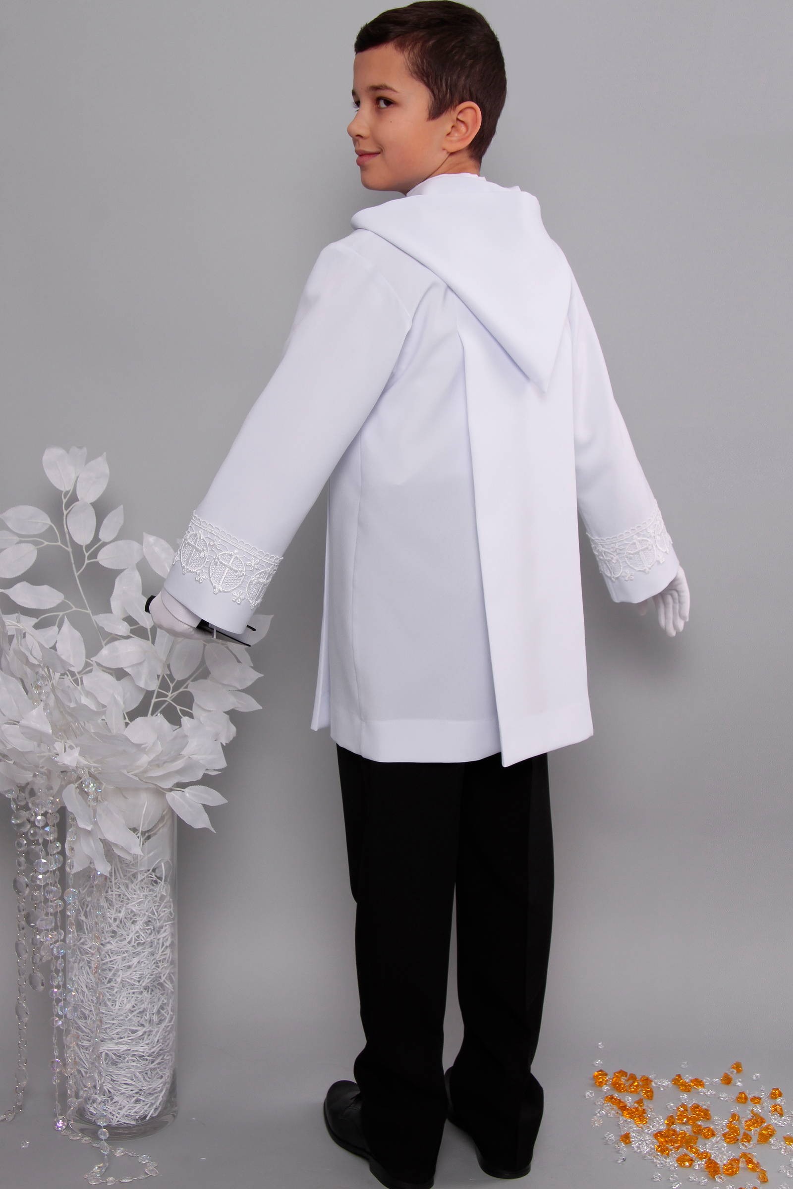 Kommunion albe mit guipure 2kg/UK-AK2 - obraz 3