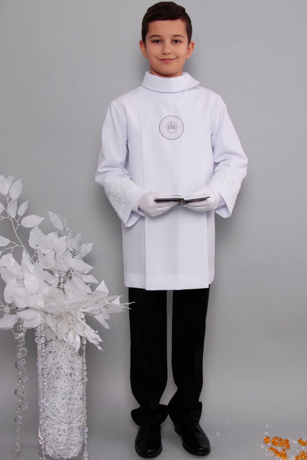 Kommunion albe mit guipure 2wg/UK-AK2 - obraz 1