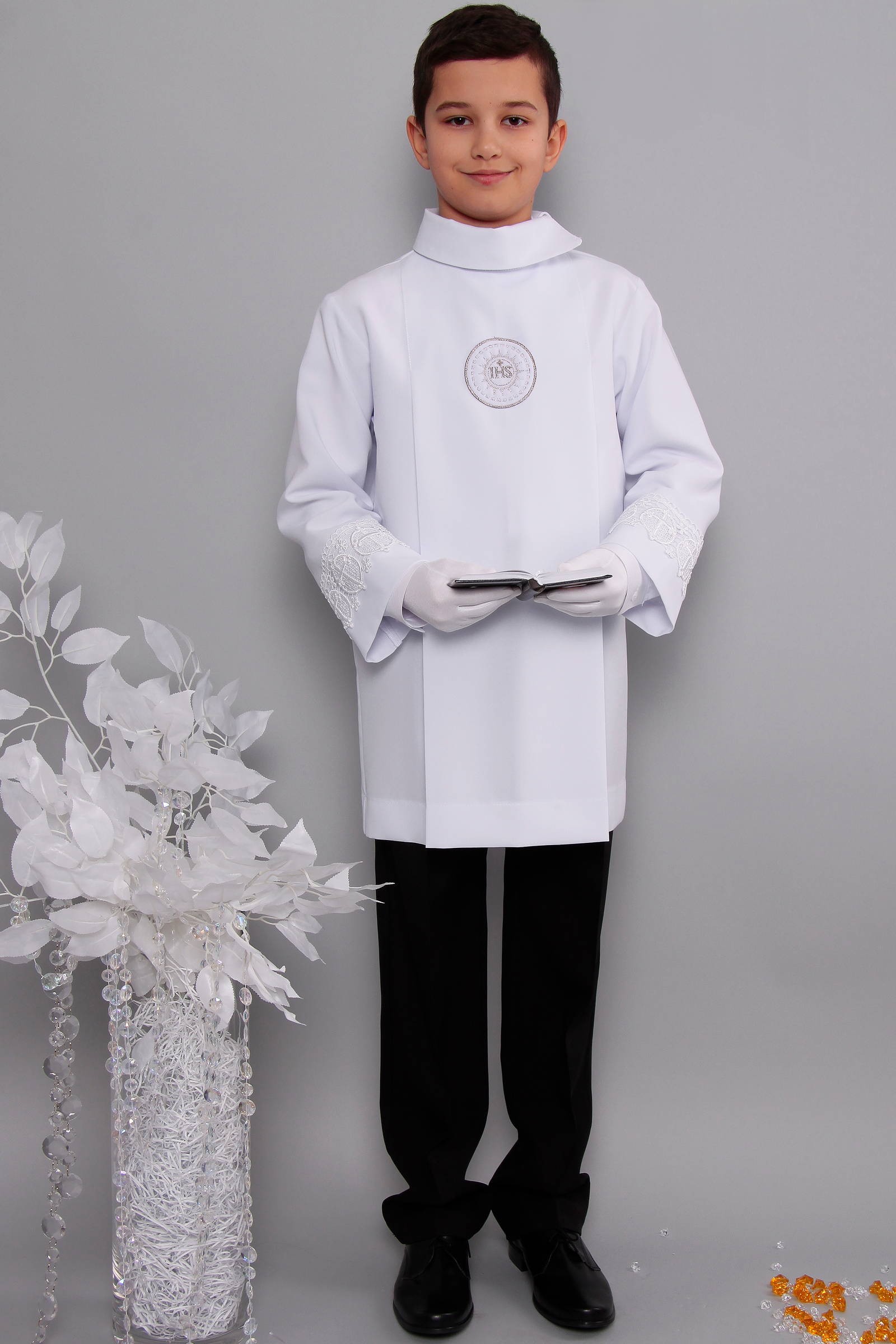 Kommunion albe mit guipure 2wg/UK-AK2 - obraz 1