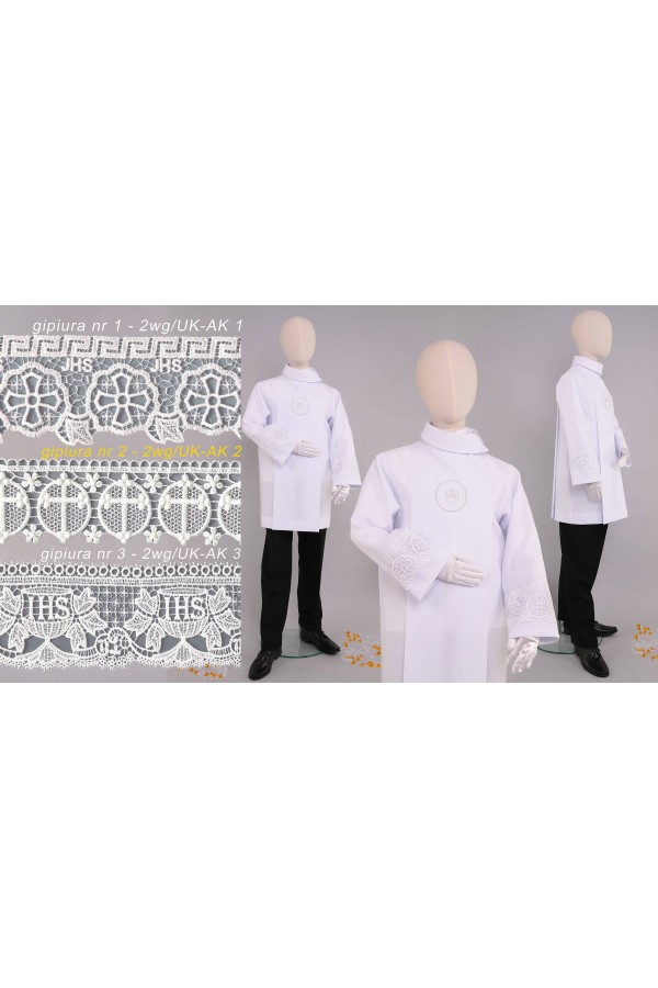 Kommunion albe mit guipure 2wg/UK-AK2 - obraz 4