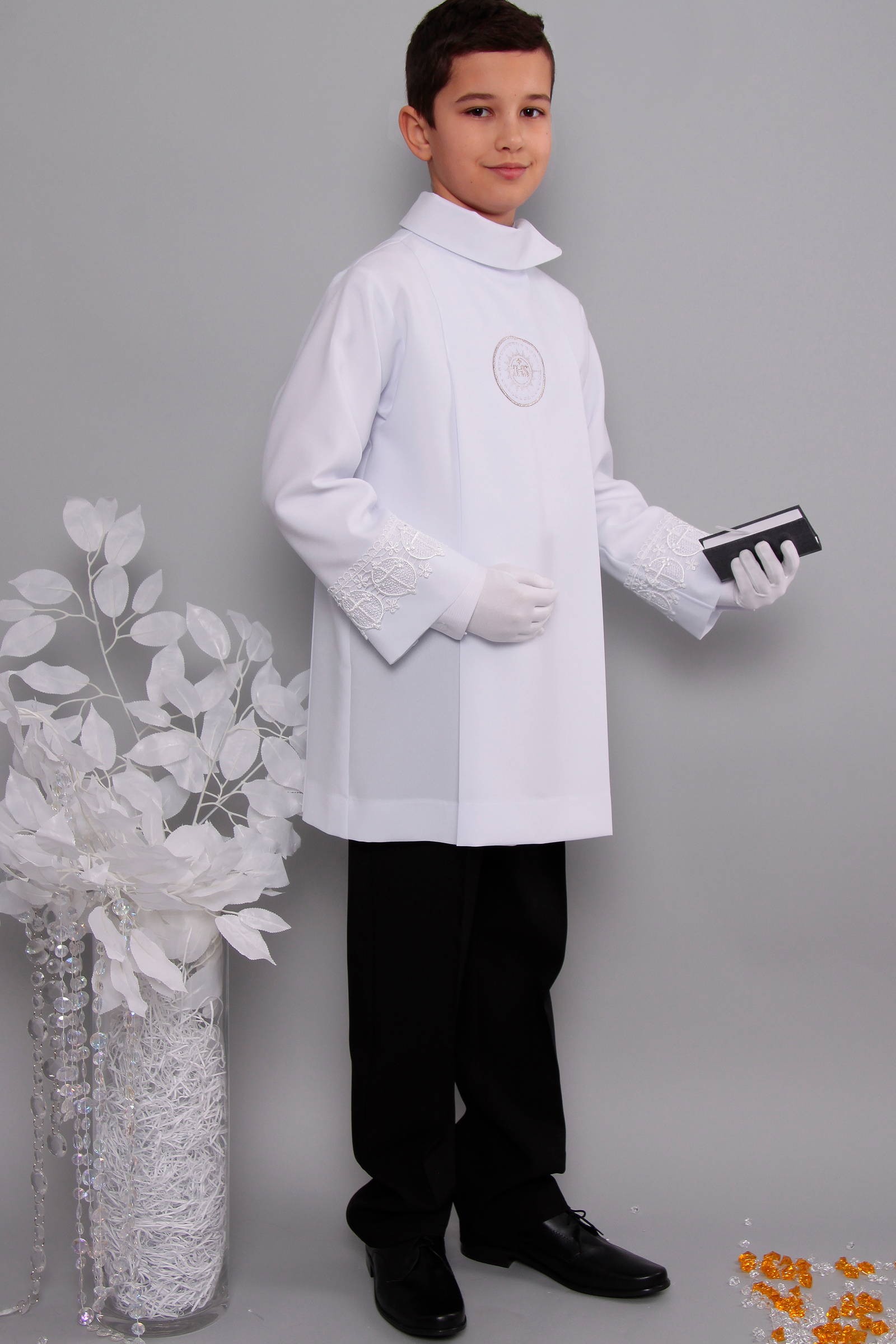 Kommunion albe mit guipure 2wg/UK-AK2 - obraz 2