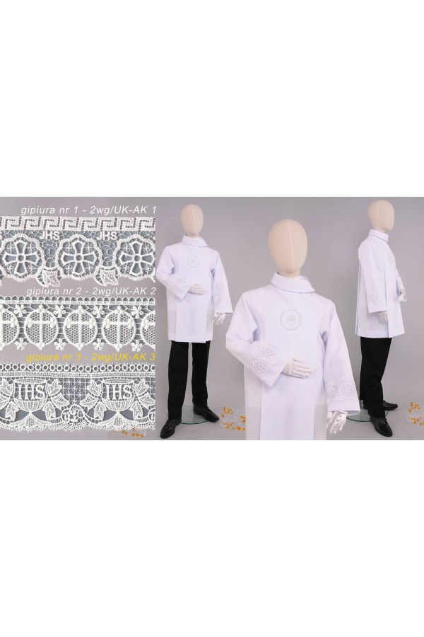 Kommunion albe mit guipure 2wg/UK-AK3 - obraz 4