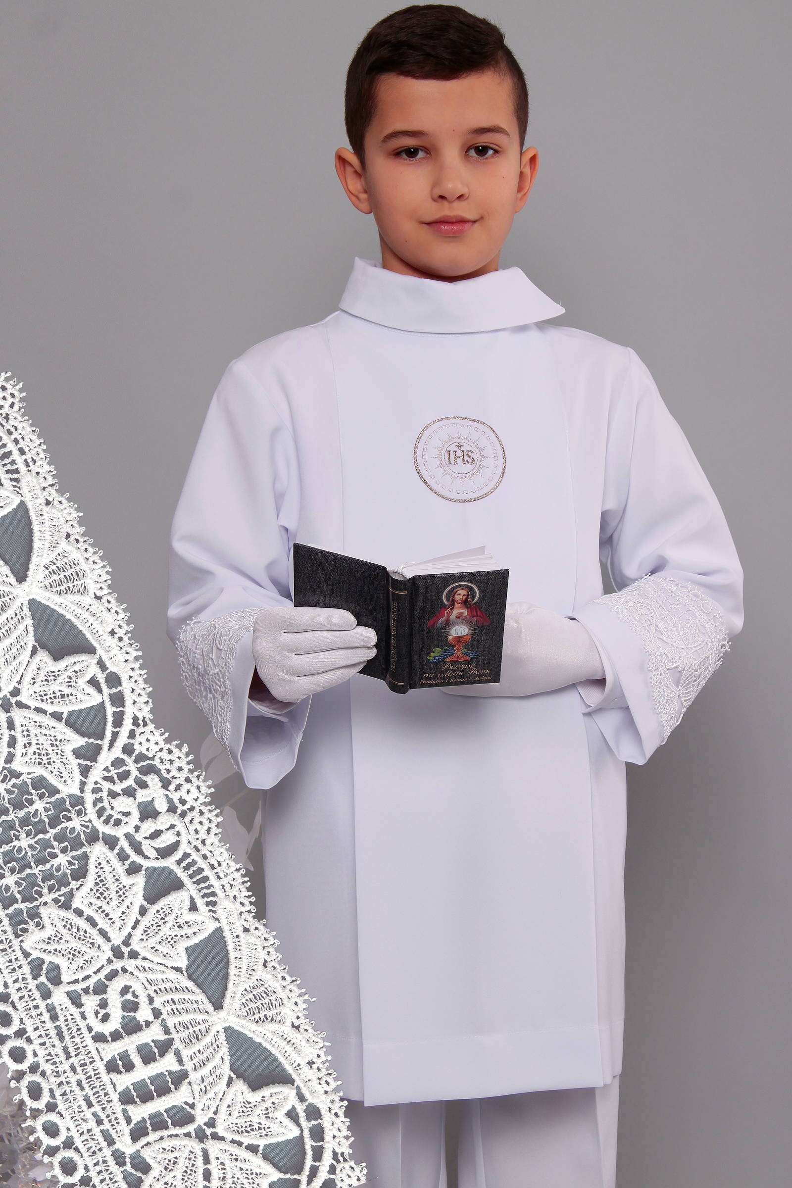 Kommunion albe mit guipure 2wg/UK-AK3 - obraz 0