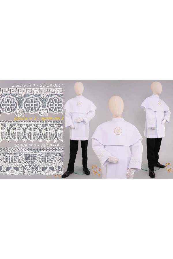 Kommunion albe mit guipure 3g/UK-AK2 - obraz 3
