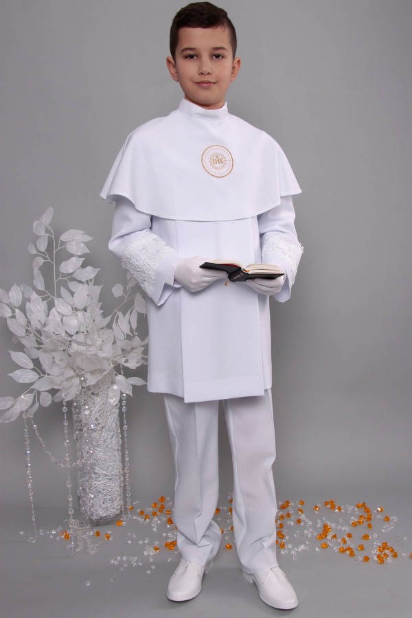 Kommunion albe mit guipure 3g/UK-AK3 - obraz 1