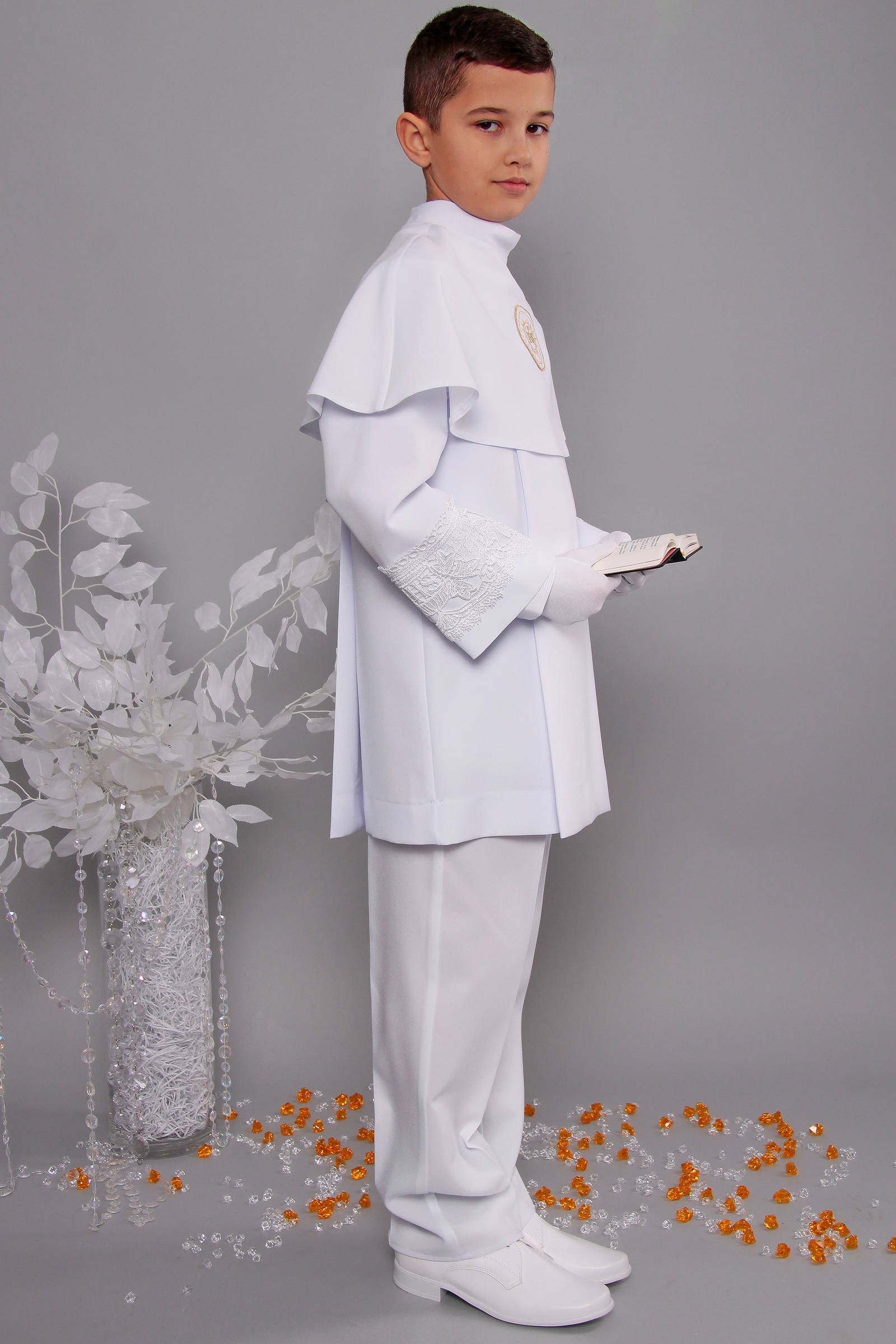 Kommunion albe mit guipure 3g/UK-AK3 - obraz 2