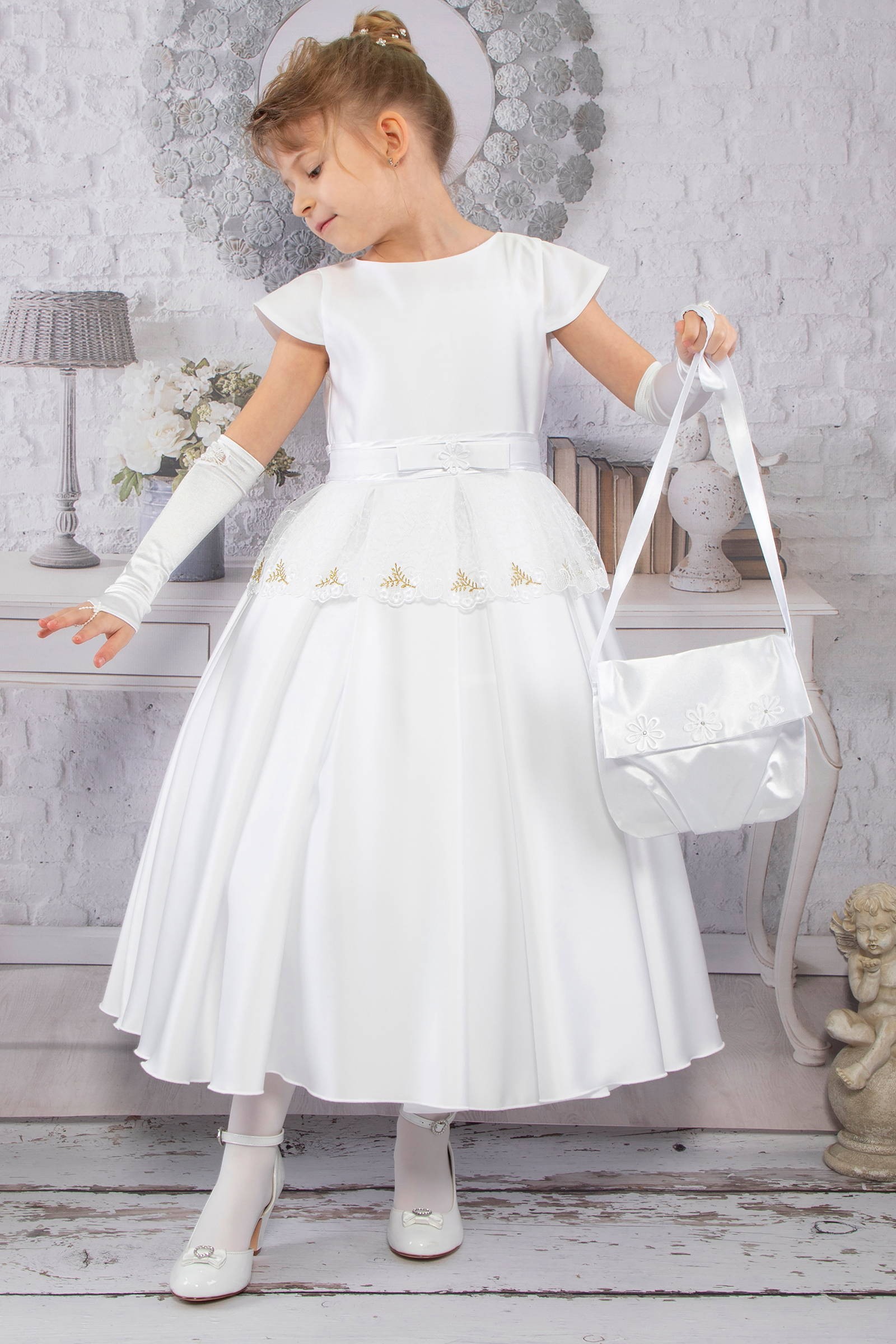 Kommunionkleid elegantes UK-T9/EL Kommunionkleid elegantes UK-T9/EL - obraz 0