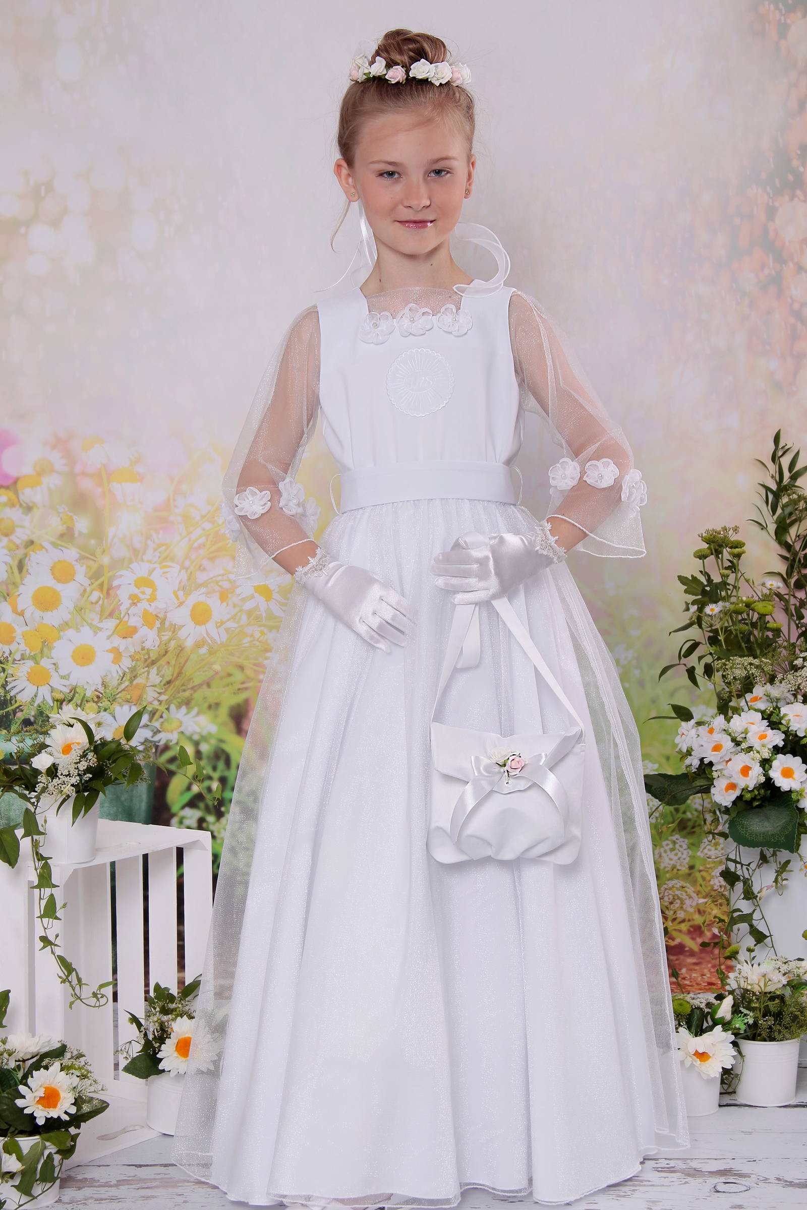 Kommunionskleid klassisch 17/UK-SK - obraz 3