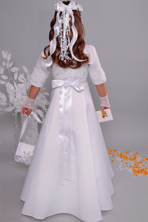 Kommunionkleid satin 2/UK-ST - obraz 7