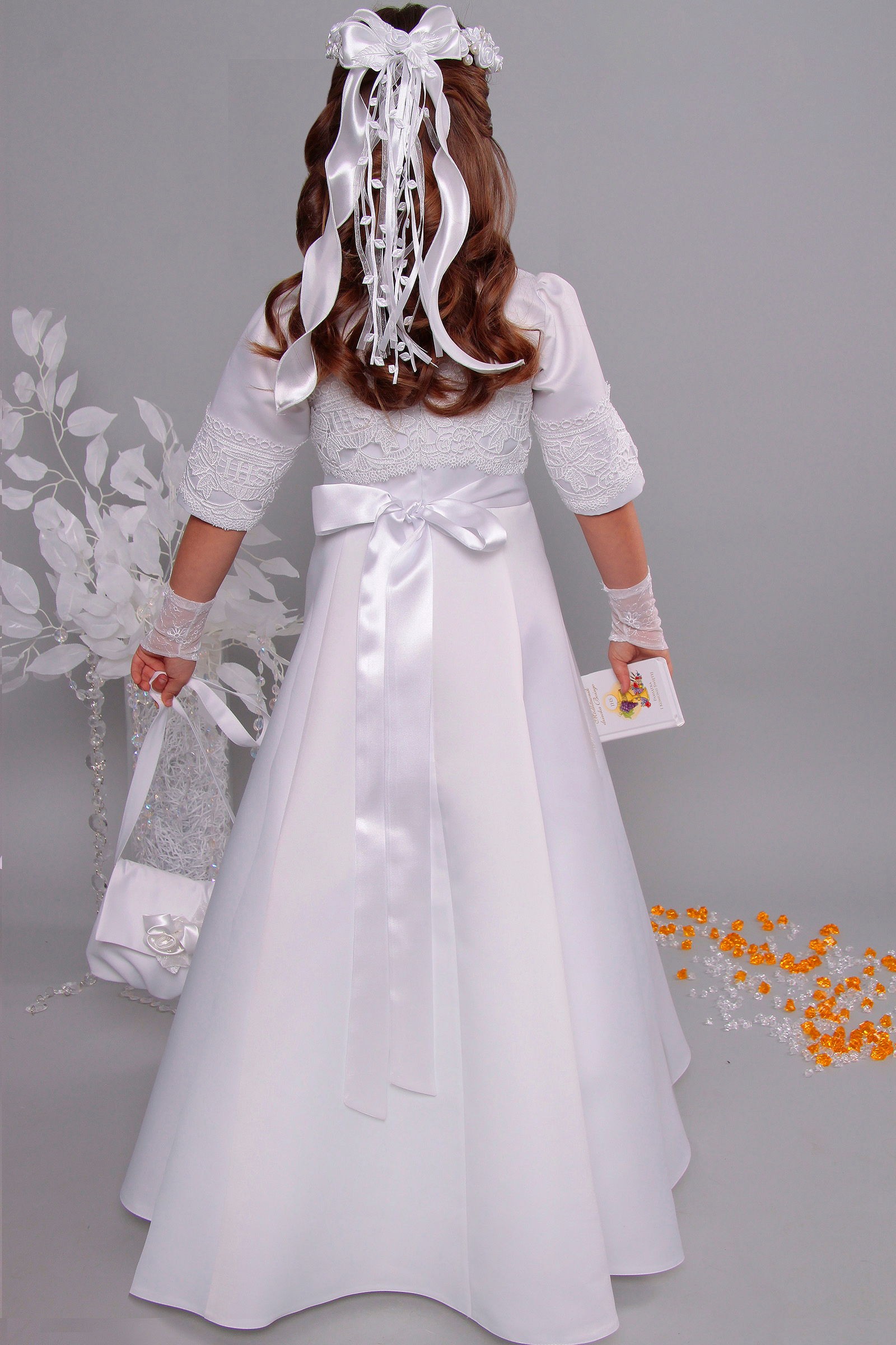 Kommunionkleid satin 2/UK-ST - obraz 7