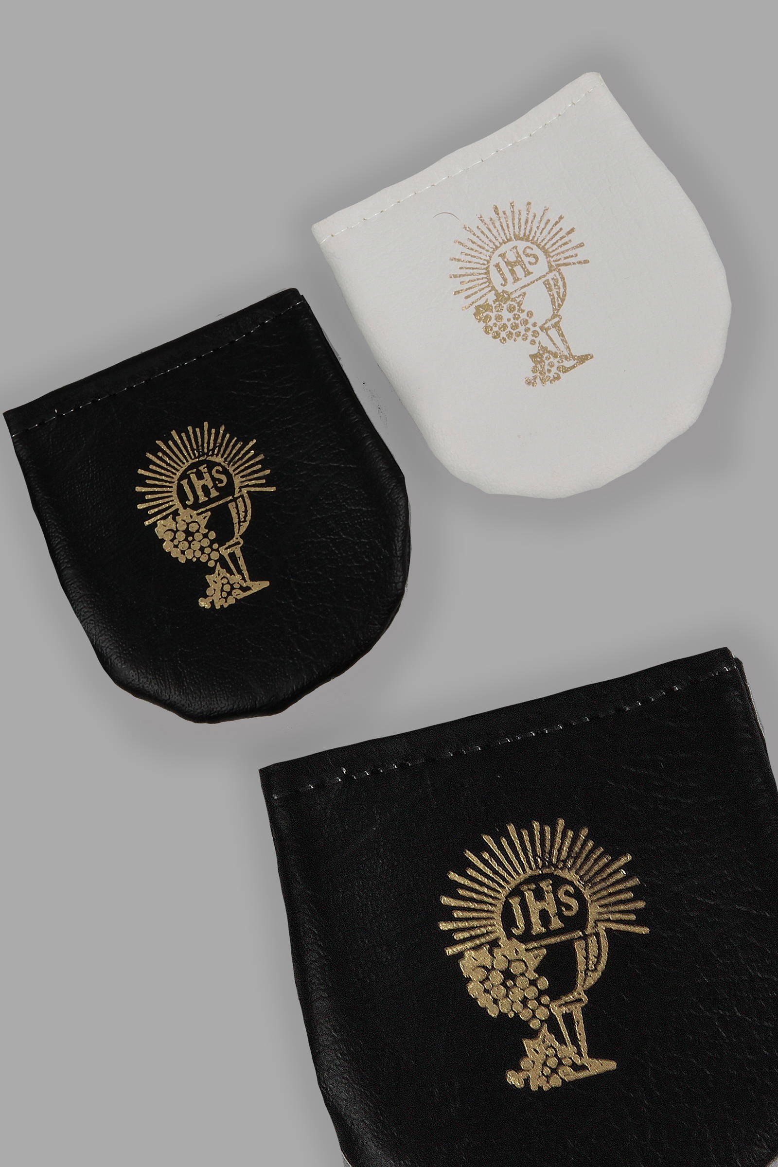 Kommunion-Rosenkranz-Etui aus Öko-Leder - mit Klettverschluss - obraz 0