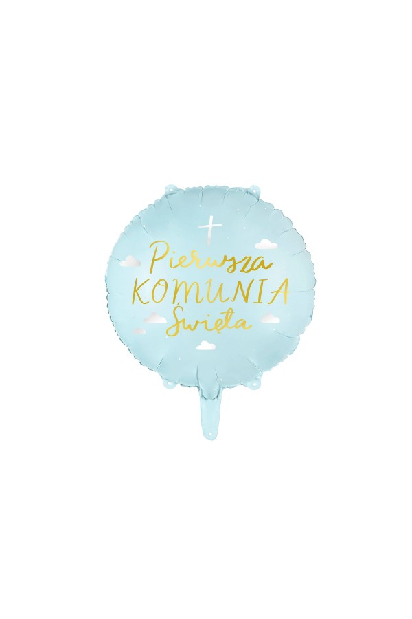 Blaue goldene Buchstaben des Kommunionballons - obraz 4