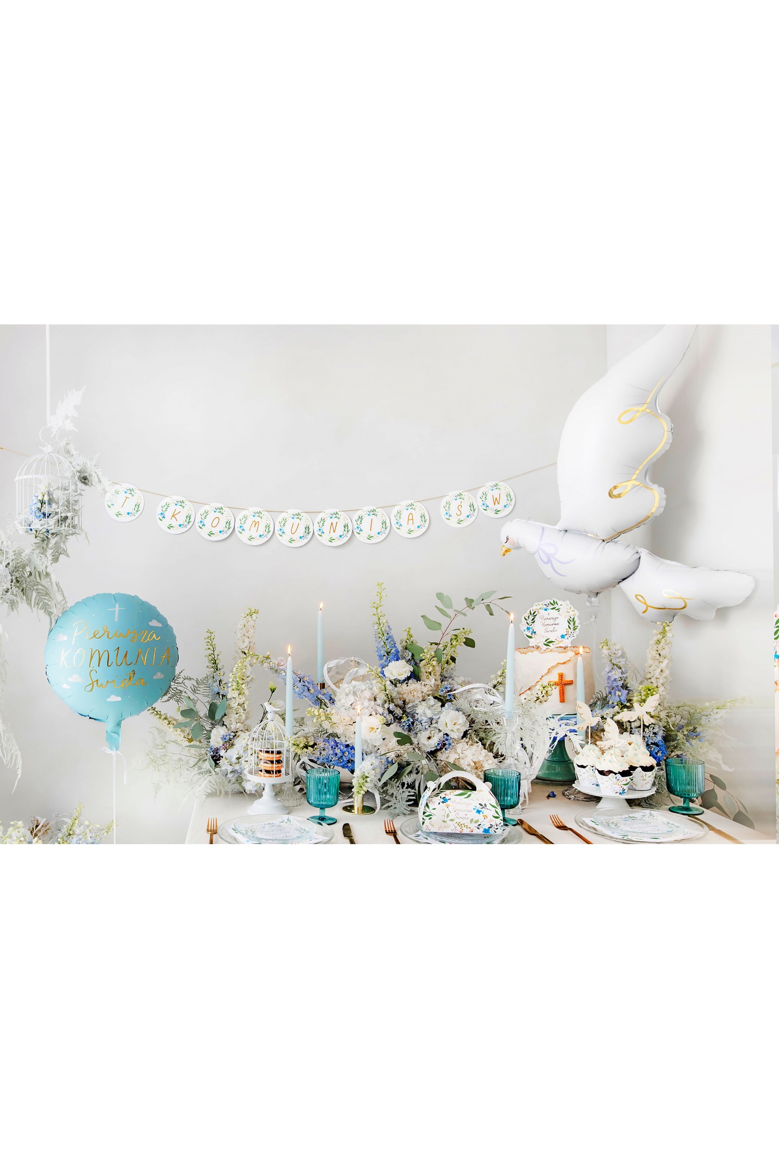 Kommunionballon Frühlingstaube - obraz 2