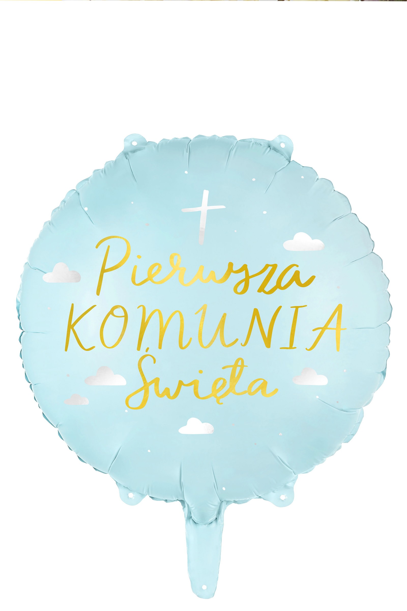 Blaue goldene Buchstaben des Kommunionballons - obraz 5