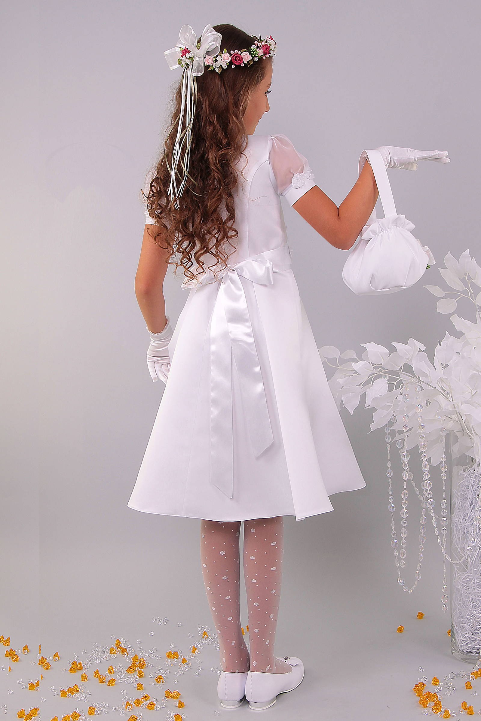 Kommunionkleid satin 7/UK-ST - obraz 5