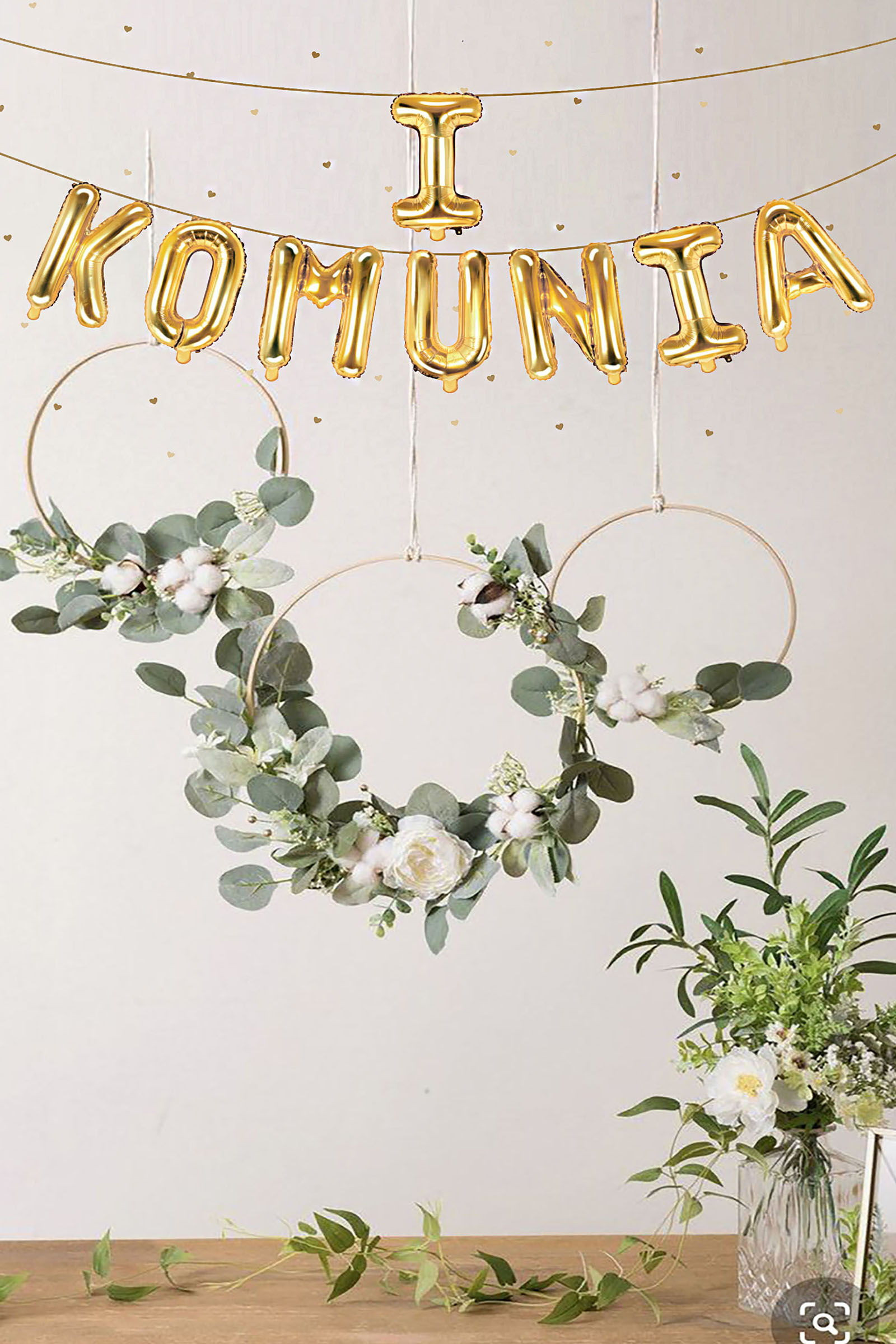 Goldballon-Inschrift - Erstkommunion - obraz 0